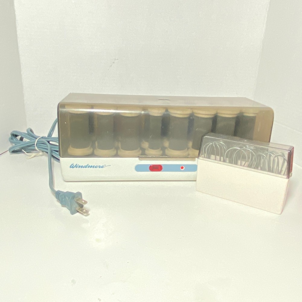 VTG Electric Hot Roller 24 Velvet Curlers Windmere 3 sizes 30+ pins Pageant Prom